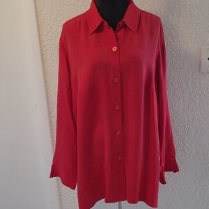 Josephine Chaus Red Button-Down Shirt size 18